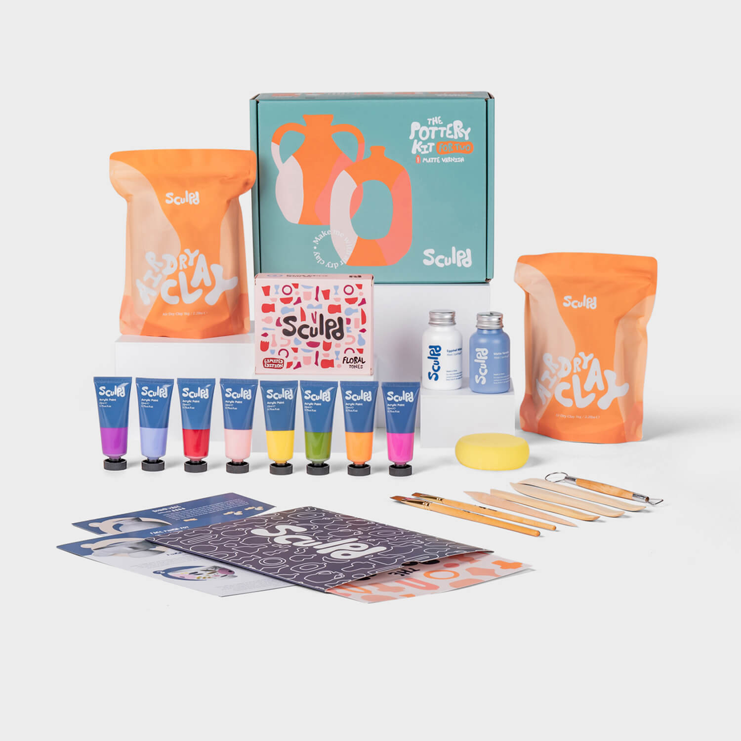 Sculpd Pottery Kit Pottery Kit Sculpd Floral Tones Matte