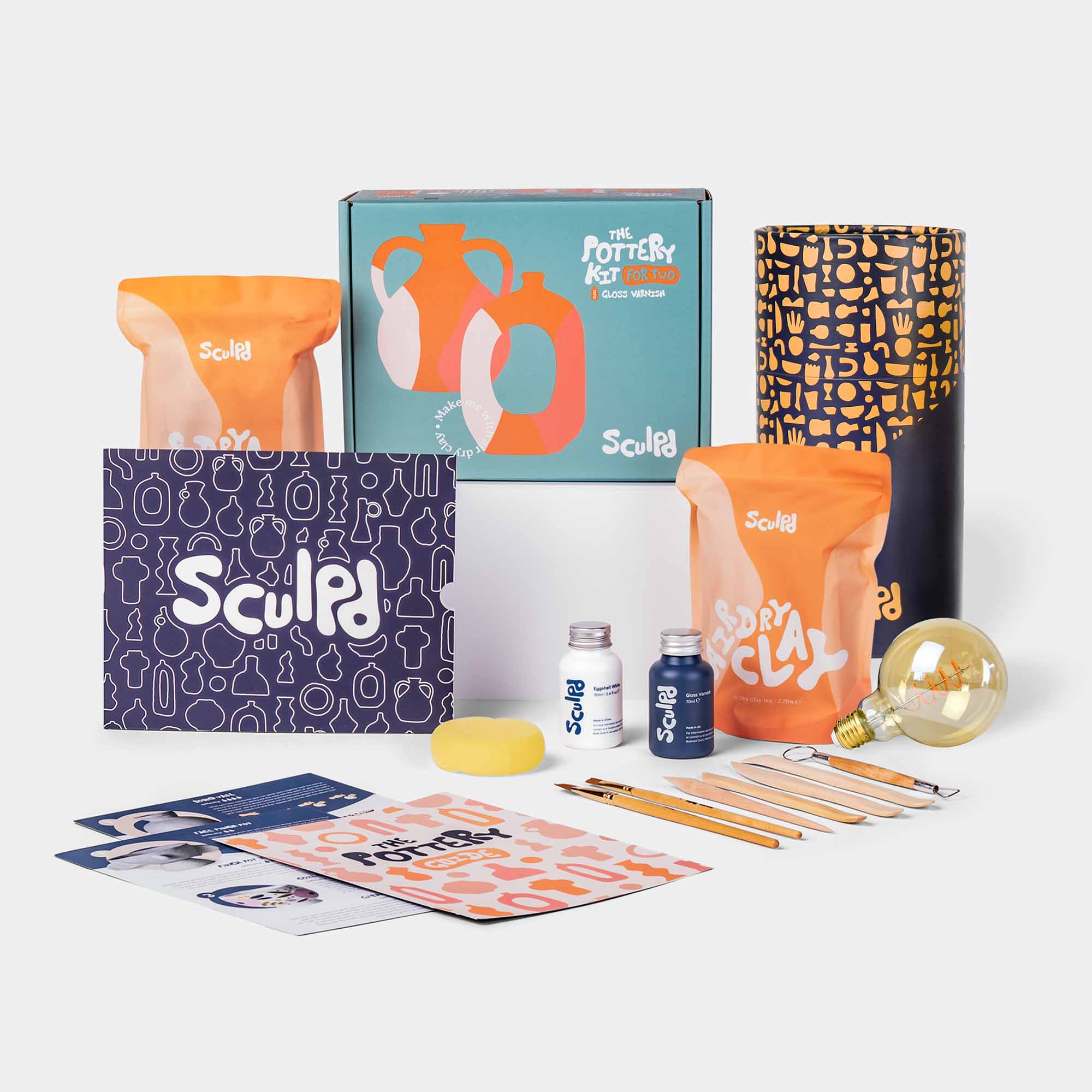Filament Lamp Kit Pottery Bundle Sculpd No Paints Gloss