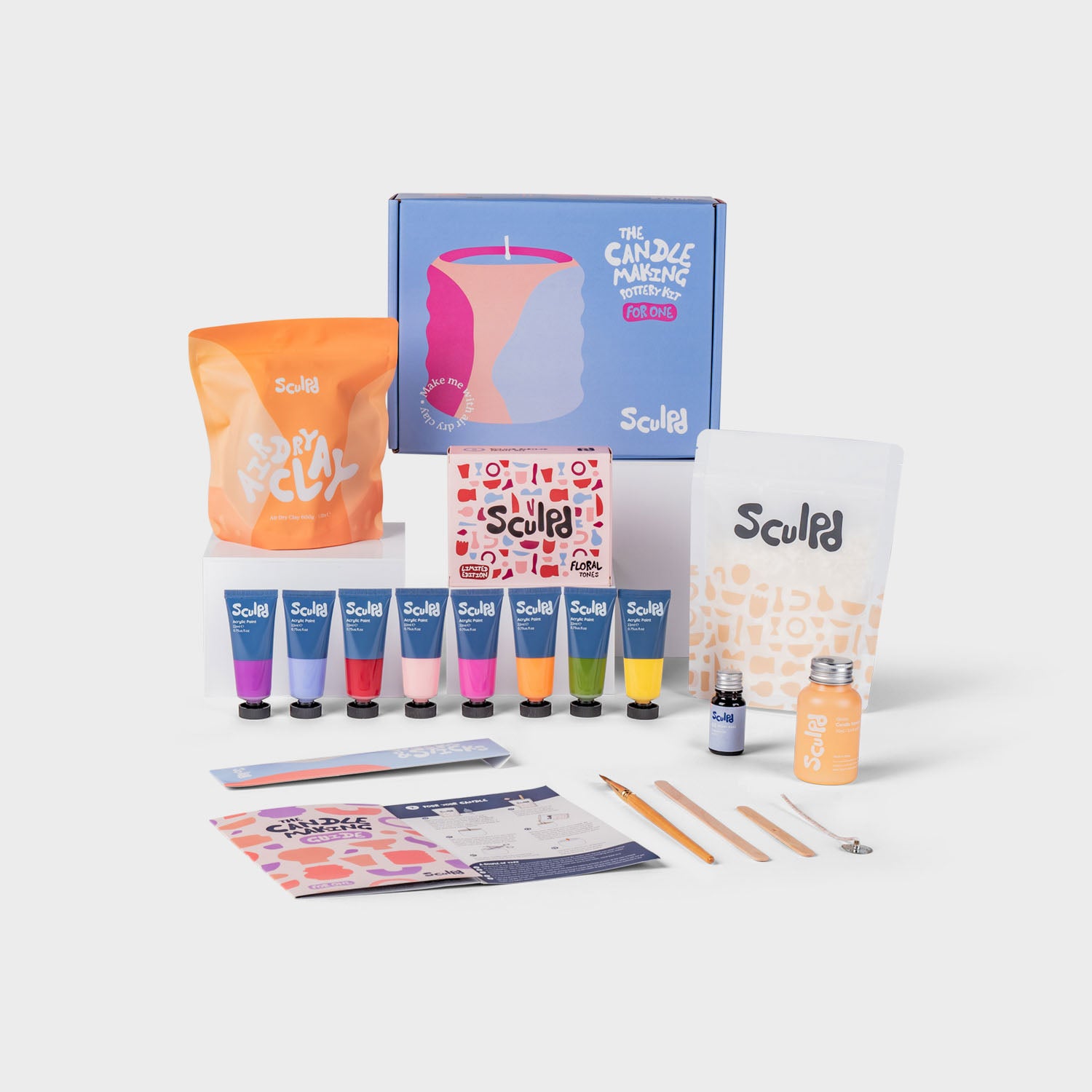 Sculpd Candle Making Kit Candle Making Kit Sculpd Floral Tones One Candle Ginger & Orange